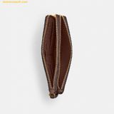  Ví Dài Coach Double Zip Wallet In Signature Canvas CX161 Nâu Logo 