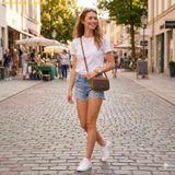  Túi Đeo Chéo Michael Kors Jet Set Small Signature Logo Camera Crossbody Bag Brown 35R6GTVC5B 