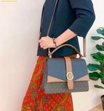  Túi Xách Michael Kors Greenwich Medium Signature Logo Satchel Brown 35S5GGRS6V 