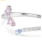  Vòng Tay, Lắc Tay Swarovski Ariana Grande x Swarovski bangle Mixed cuts, Dragonfly, Multicolored, Rhodium plated 5737401 Size M 