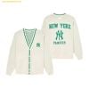  Áo Khoác Cardigan MLB Varsity Big Logo Cardigan NY (D.Cream) 3AKCV0141-50CRD Trắng Kem 