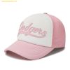 Mũ Lưới MLB Varsity Basics Colsive Lettering Color Block Mesh Cap LA (L.Pink) 3AMC00343-07PKL Hồng