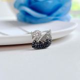  Dây Chuyền, Vòng Cổ Swarovski Iconic Swan Pendant Swan, Gray, Rhodium Plated 5614103 