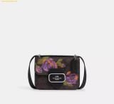  Túi Đeo Chéo Coach Morgan Square Crossbody in Signature Canvas with Rose Print CL415 