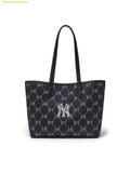  Túi Tote MLB Diamond Monogram Jacquard Tote Bag New York Yankees 3AORMJ16N-50BKS - Đen 