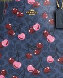  Túi Tote Coach City Tote Bag In Signature Canvas With Cherry Print 