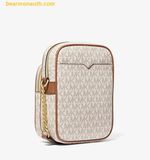  Túi Đeo Chéo Michael Kors Jet Set Travel Medium Logo Crossbody Bag 35F1GTVC2B Trắng Logo 