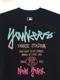  Áo Phông MLB Basic Street Color Letter Oversized Short Sleeve T-shirt New York Yankees 3ATSB1563-50BKS Black 