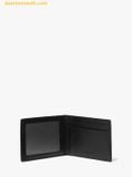  Ví Nam Michael Kors Men Rivington Billfold with Passcase Leather Đen Trơn 