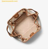  Túi Đeo Chéo Michael Kors Avery Medium Signature Logo Bucket Messenger Bag 30F5GQ7M8B Trắng Logo 