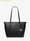  Túi Tote Michael Kors Charlotte Large Saffiano Leather Top-Zip Tote Bag Đen 35T0GCFT7L 