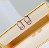  Bông Tai, Khuyên Tai Swarovski Round cut, Oval shape, White, 18k rose gold finish 5468118 