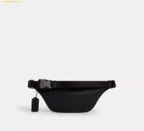  Túi Đeo Hông Coach Warren Mini Belt Bag In Signature Canvas Charcoal Black CW369 
