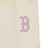  Quần Suông Dài MLB Women's Varsity High-Waist Wide Pants BOS (D.Cream) 3FPTV0134-43CRD 