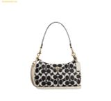  Túi Đeo Vai Coach Teri Shoulder Bag In Signature Canvas With Gold Hardware Black Multi CQ674 