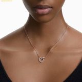  Dây Chuyền, Vòng Cổ Swarovski Lovely necklace Heart, White, Rose gold-tone plated 5636445 