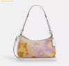 Túi Đeo Vai Coach Teri Shoulder Bag In Signature Canvas With Floral Print CBG173 Hoa Tím