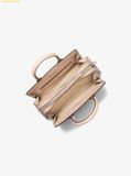  Túi Xách Michael Kors MK Laila Small Crossbody Satchel Trắng Logo 