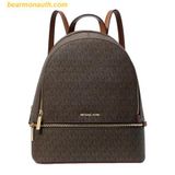  Balo Michael Kors MK Rhea Medium Signature Logo Backpack 35S5GRAB2B Nâu Logo 