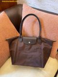  Túi Xách Longchamp Le Pliage Green M Tote bag Mocha 