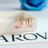  Khuyên Tai , Bông Tai Swarovski Hyperbola hoop earrings Mixed cuts, Mini, White, Rose gold-tone plated 5698702 