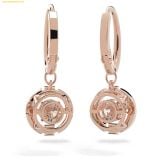  Bông Tai, Khuyên Tai Swarovski Una drop earrings Round cut, White, Rose gold-tone plated 5504753 