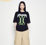  Áo Phông ADLV Neon Alien Rabbit Short Sleeve T-Shirt Đen 