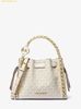  Túi Đeo Chéo Michael Kors Mina small crossbody bag with Signature logo and chain Light Multicolor Cream 35H3G4MC1B 