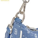  Túi Đeo Vai MLB Diamond Monogram Denim Jacquard Hobo Bag Boston Red Sox - L.Sky Blue 3ABQS023N-43SBL 