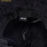  Mũ Bucket Lông MLB Soft Angora Knit Dome Hat NY (Black) 3AHT00536-50BKS Đen 