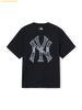  Áo Phông MLB Vintage Denim-like Monogram Big Lux Oversized Short Sleeve T-shirt New York Yankees Black 3ATSM0663-50BKS 
