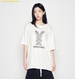  Áo Phông ADLV Stripe Rabbit Short Sleeve T-Shirt Trắng 