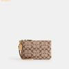  Ví Dài Coach Essential Small Wristlet In Signature Jacquard Khaki Light Peach CER36 