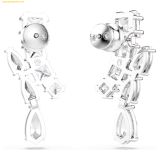  Bông Tai, Khuyên Tai Swarovski Matrix drop earrings Mixed cuts, White, Rhodium plated 5700418 
