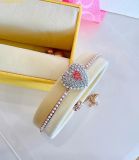  Vòng Tay, Lắc Tay Swarovski Hyperbola bangle Crystal pearls, Heart, White, Rose gold-tone plated, 5687513 