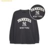 Áo Tay Dài MLB Varsity Graphic Long Sleeve T-Shirt NY (Charcoal Grey) 3ATSV0134-50CGS Đen