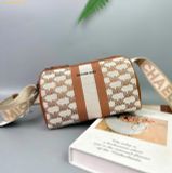  Túi Trống Đeo Chéo Michael Kors Cooper Travel XS Duffle Crossbody Nwt In Cream Multi Nâu Logo 