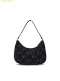 Túi Đeo Vai MLB Hip Monogram JQD Denim Hobo Bag New York Yankees Black 