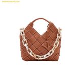  Túi Đeo Chéo VERAFIED Caramel Woven Basket Bag Caramel 