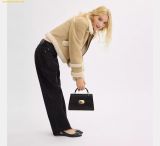  Túi Xách Coach Eliza Top Handle Bag CW013 Gold/Black Màu Đen CW012 