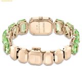  Đồng Hồ Swarovski Watch Octagon cut bracelet, Green, Champagne gold-tone finish 5729842 
