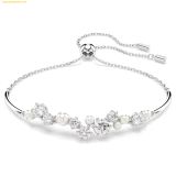  Vòng Tay, Lắc Tay Swarovski Constella bangle Crystal pearl, Round cuts, Silver 5705618 