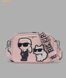  Túi Đeo Chéo Karl Lagerfeld Paris Maybelle Camera Patch Applique Crossbody Bag LH4ES9BJ Light Pink 