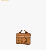  Túi Đeo Chéo MCM Aren Vanity Case in Visetos Leather Mix cognac 