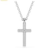  Dây Chuyền, Dây Đeo Cổ Swarovski Insigne pendant Pavé, Cross, White, Rhodium plated 