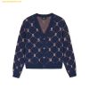  Áo Khoác Cardigan MLB Women's Diamond Monogram Full-Length Crop Cardigan BOS (Navy) 3FKCM0241-43NYS 