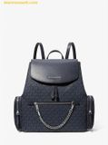  Balo Michael Kors Jet Set Large Signature Logo Backpack Admiral Navy 35T1STTB3B 