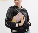  Túi Đeo Vai Coach Teri Shoulder Bag In Signature Canvas With Floral Print CBG173 Hoa Tím 