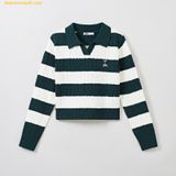  Áo Sweater Len SAPO Cable Semi-Open Sweater SPKWE49G40 - Xanh Green 