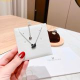  Dây Chuyền Swarovski Swan pendant Swan, Small, Black, Rhodium plated 5347330 
